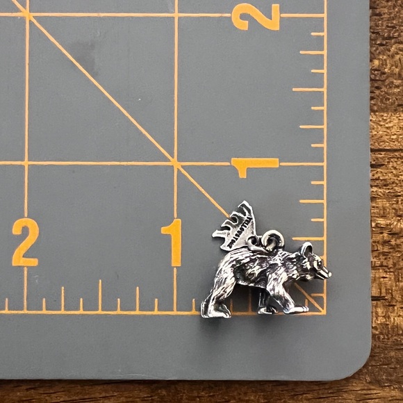 Vintage 3D Grizzly Bear Yellow Stone Sterling Silver 925 Charm - Picture 7 of 9